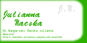 julianna macska business card